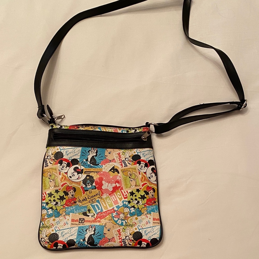 Disney Crossbody Bag - Black and Multicolor Design